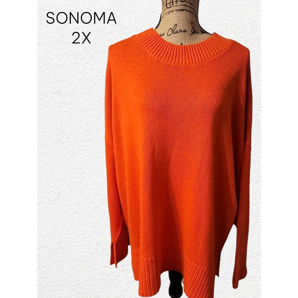 SONOMA Orange Crewneck Sweater - 2X NWT
